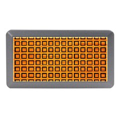 Halloween Squares Plaid Orange Memory Card Reader (mini) by Mariart