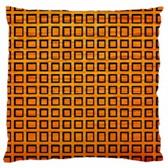 Halloween Squares Plaid Orange Large Cushion Case (one Side) by Mariart