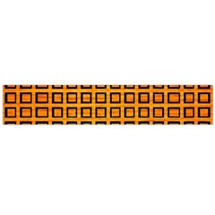 Halloween Squares Plaid Orange Flano Scarf (large) by Mariart