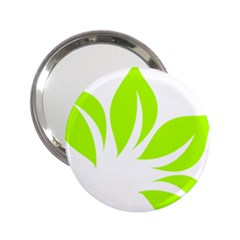 Leaf Green White 2 25  Handbag Mirrors by Mariart