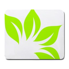 Leaf Green White Large Mousepads