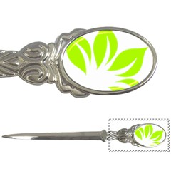 Leaf Green White Letter Openers