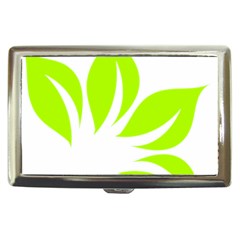 Leaf Green White Cigarette Money Cases by Mariart