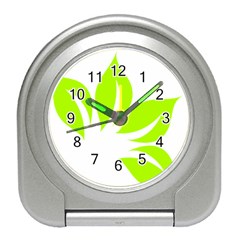 Leaf Green White Travel Alarm Clocks