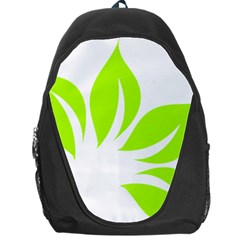 Leaf Green White Backpack Bag by Mariart