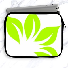 Leaf Green White Apple Ipad 2/3/4 Zipper Cases by Mariart