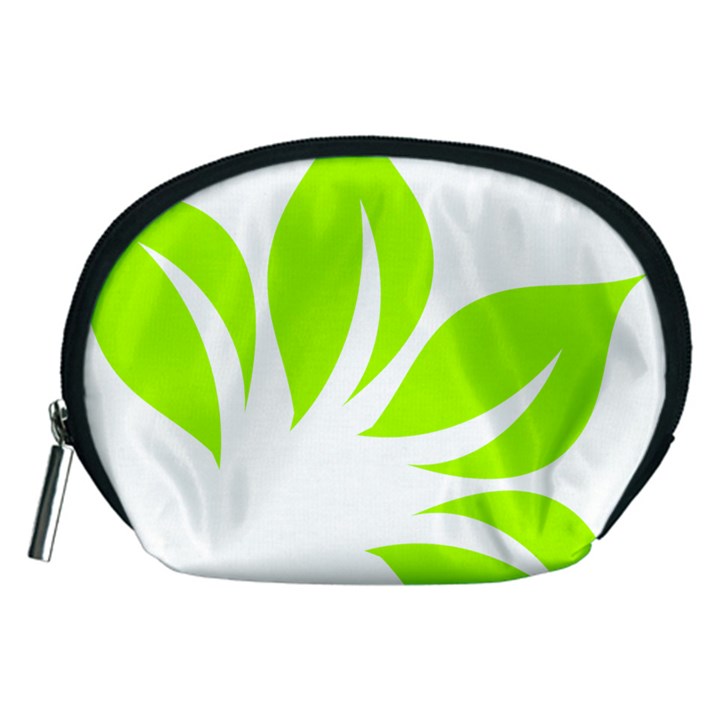 Leaf Green White Accessory Pouches (Medium) 