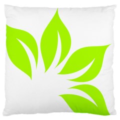 Leaf Green White Standard Flano Cushion Case (one Side) by Mariart