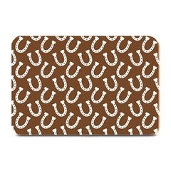 Horse Shoes Iron White Brown Plate Mats by Mariart