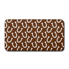 Horse Shoes Iron White Brown Medium Bar Mats by Mariart