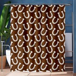 Horse Shoes Iron White Brown Shower Curtain 60  x 72  (Medium)  60 x72  Curtain