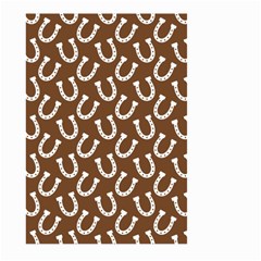 Horse Shoes Iron White Brown Large Garden Flag (two Sides) by Mariart