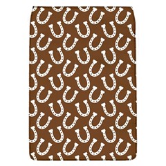 Horse Shoes Iron White Brown Flap Covers (l)  by Mariart