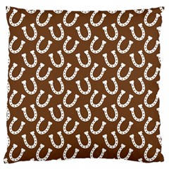 Horse Shoes Iron White Brown Standard Flano Cushion Case (two Sides) by Mariart