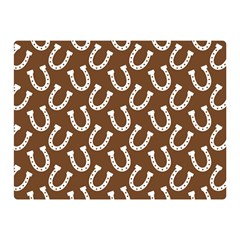 Horse Shoes Iron White Brown Double Sided Flano Blanket (mini)  by Mariart