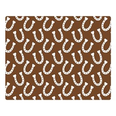 Horse Shoes Iron White Brown Double Sided Flano Blanket (large)  by Mariart