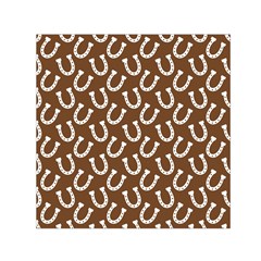 Horse Shoes Iron White Brown Small Satin Scarf (square) by Mariart