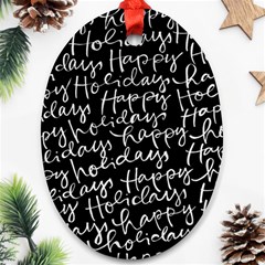 Happy Holidays Ornament (oval) by Mariart