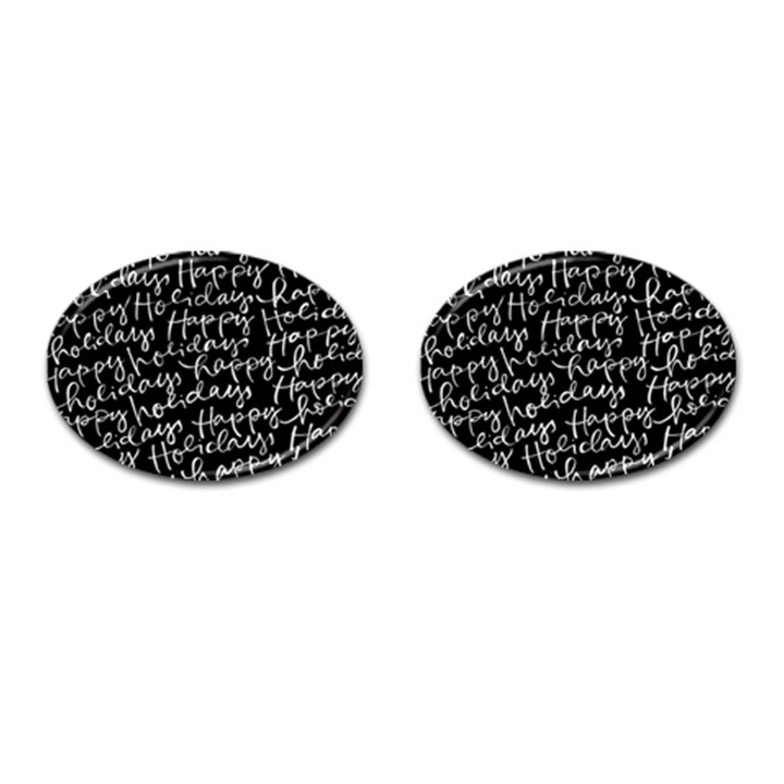 Happy Holidays Cufflinks (Oval)