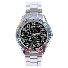 Happy Holidays Stainless Steel Analogue Watch by Mariart