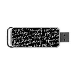 Happy Holidays Portable Usb Flash (two Sides) by Mariart