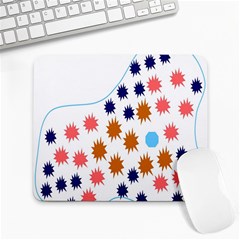 Island Top View Good Plaid Spot Star Large Mousepads by Mariart