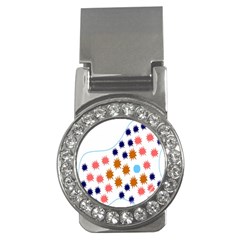 Island Top View Good Plaid Spot Star Money Clips (cz) 