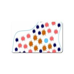 Island Top View Good Plaid Spot Star Magnet (name Card) by Mariart