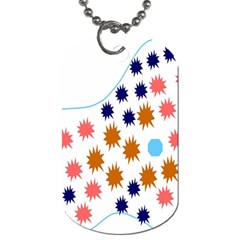 Island Top View Good Plaid Spot Star Dog Tag (one Side) by Mariart