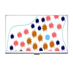 Island Top View Good Plaid Spot Star Business Card Holders by Mariart