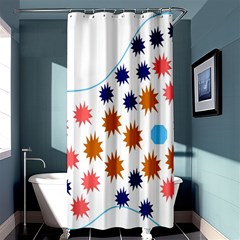 Island Top View Good Plaid Spot Star Shower Curtain 36  X 72  (stall)  by Mariart