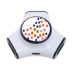 Island Top View Good Plaid Spot Star 3-port Usb Hub by Mariart