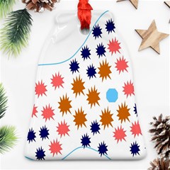 Island Top View Good Plaid Spot Star Ornament (bell) by Mariart