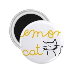 Lemon Animals Cat Orange 2 25  Magnets by Mariart