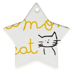 Lemon Animals Cat Orange Ornament (star) by Mariart