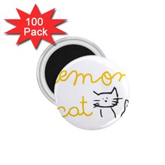 Lemon Animals Cat Orange 1 75  Magnets (100 Pack)  by Mariart