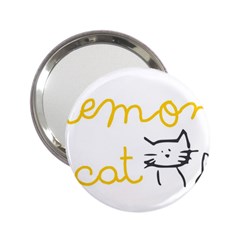 Lemon Animals Cat Orange 2 25  Handbag Mirrors