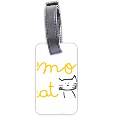 Lemon Animals Cat Orange Luggage Tags (two Sides) by Mariart