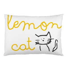 Lemon Animals Cat Orange Pillow Case (two Sides) by Mariart