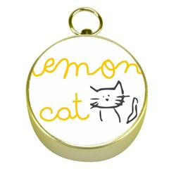 Lemon Animals Cat Orange Gold Compasses by Mariart