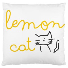 Lemon Animals Cat Orange Standard Flano Cushion Case (two Sides) by Mariart