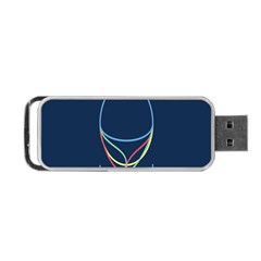 Line Light Blue Green Red Yellow Portable Usb Flash (one Side) by Mariart