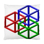 Impossible Cubes Red Green Blue Standard Cushion Case (Two Sides) Front