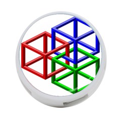 Impossible Cubes Red Green Blue 4-port Usb Hub (one Side) by Mariart