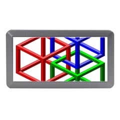 Impossible Cubes Red Green Blue Memory Card Reader (mini) by Mariart