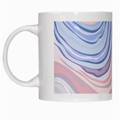 Marble Abstract Texture With Soft Pastels Colors Blue Pink Grey White Mugs by Mariart