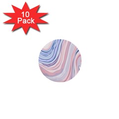 Marble Abstract Texture With Soft Pastels Colors Blue Pink Grey 1  Mini Buttons (10 Pack) 