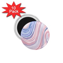 Marble Abstract Texture With Soft Pastels Colors Blue Pink Grey 1 75  Magnets (10 Pack)  by Mariart