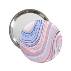 Marble Abstract Texture With Soft Pastels Colors Blue Pink Grey 2 25  Handbag Mirrors by Mariart