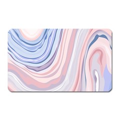 Marble Abstract Texture With Soft Pastels Colors Blue Pink Grey Magnet (rectangular) by Mariart